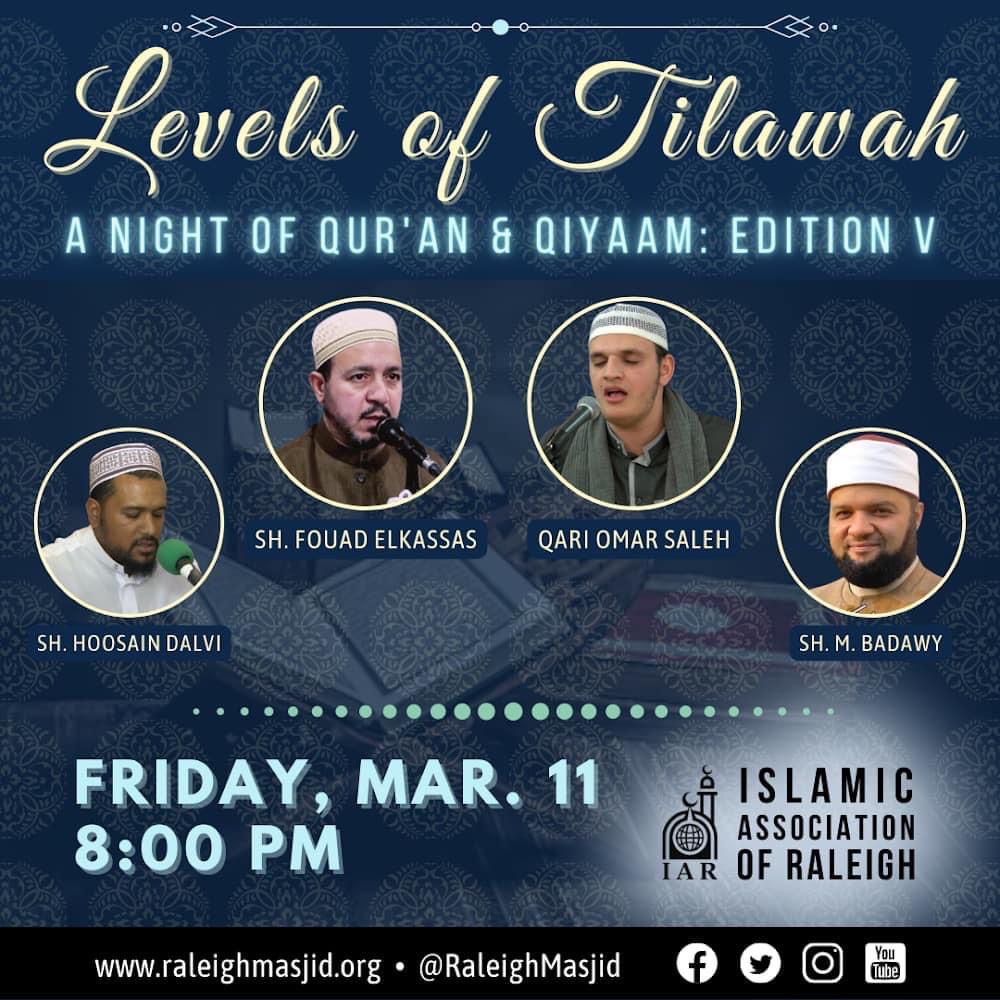Levels of Tilawah: A Night of Qur’an & Qiyaam – Edition V