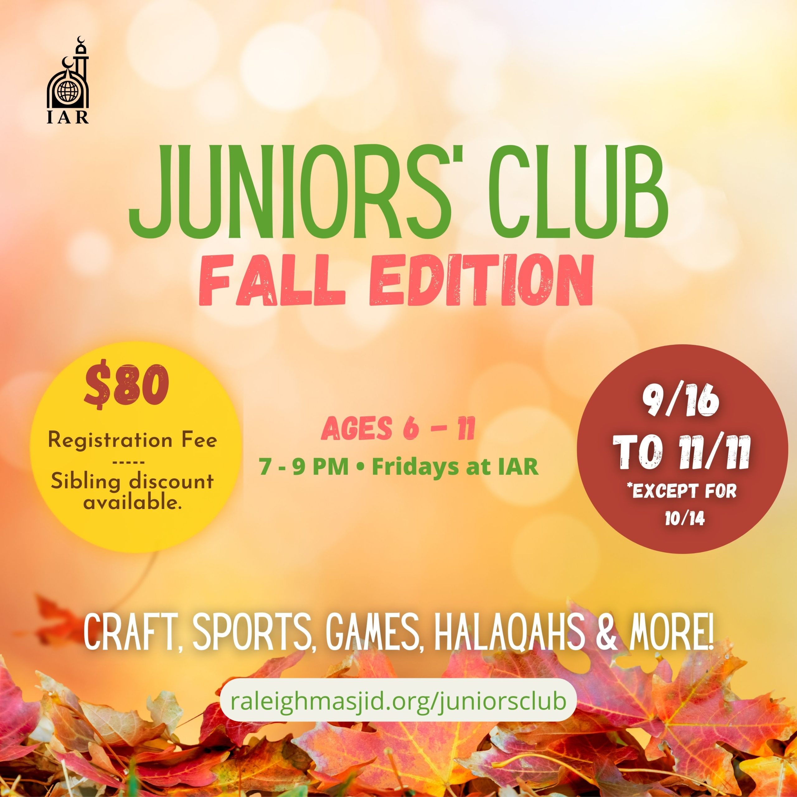 Juniors Club – Fall Edition