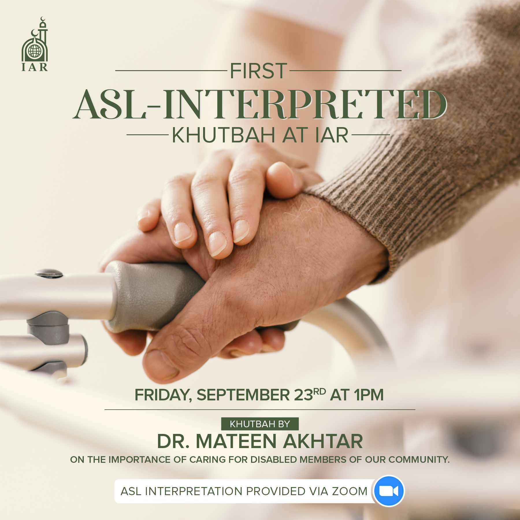 First ASL Interpreted Khutbah at IAR