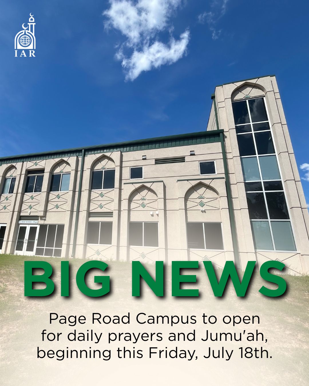 Page Road Community Announcement