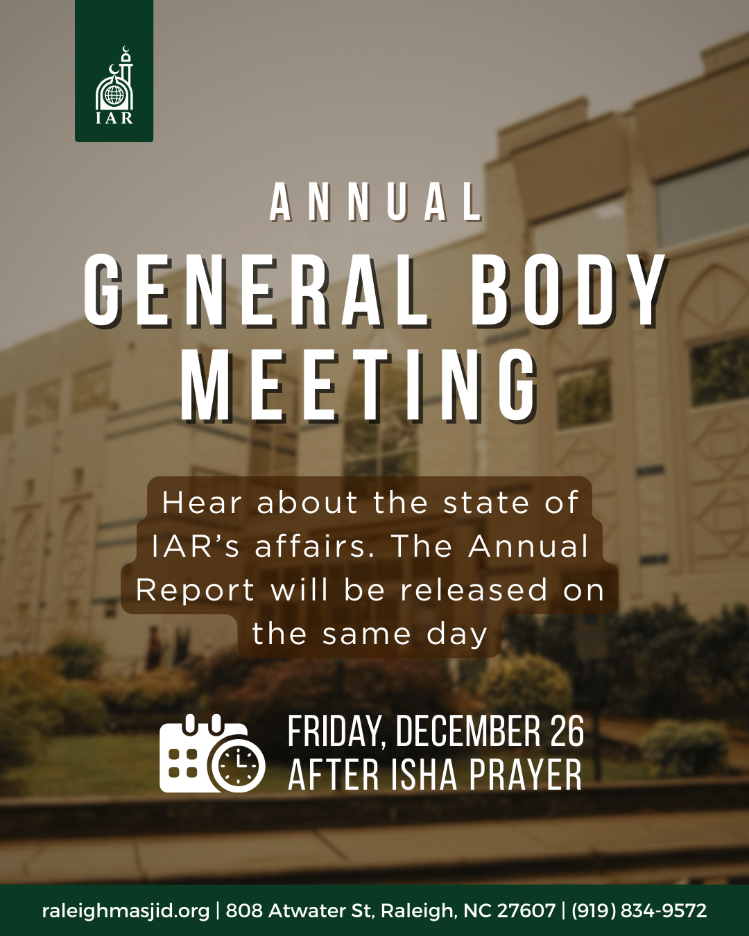 IAR General Body Meeting