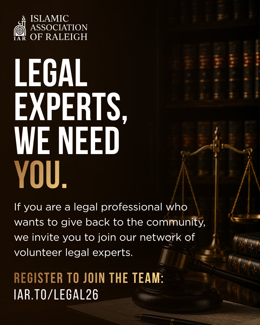 Volunteer Legal Experts Needed
